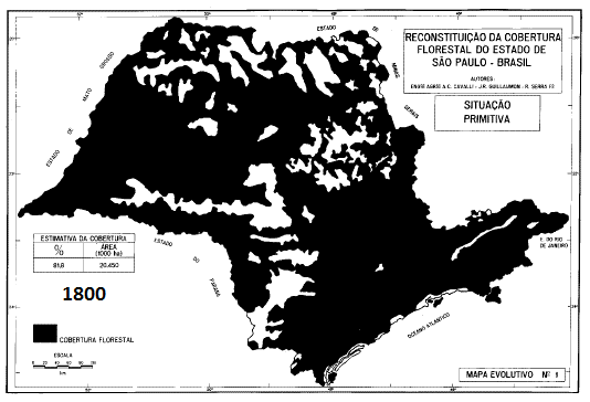 cobertura florestal do Estado de São Paulo 1