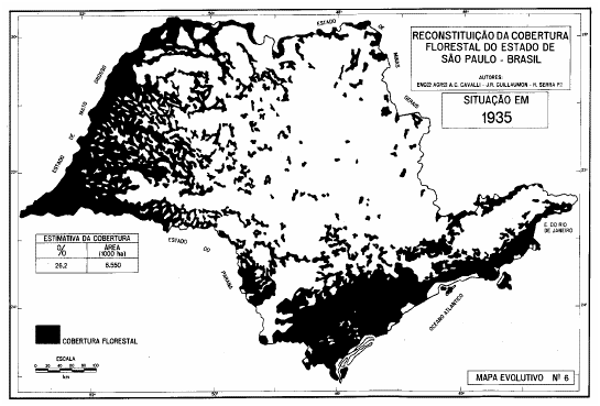 cobertura florestal do Estado de São Paulo 6
