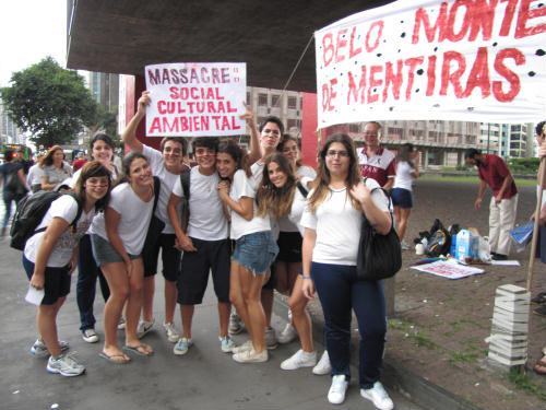 Manifestação Belo Monte NÃO, em São Paulo, no MASP, 15/2/2011