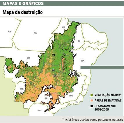 Cerrado: mapa da destruição
