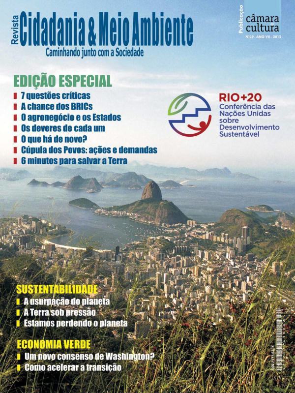 Capa da edição n° 39 da Revista Cidadania e Meio Ambiente