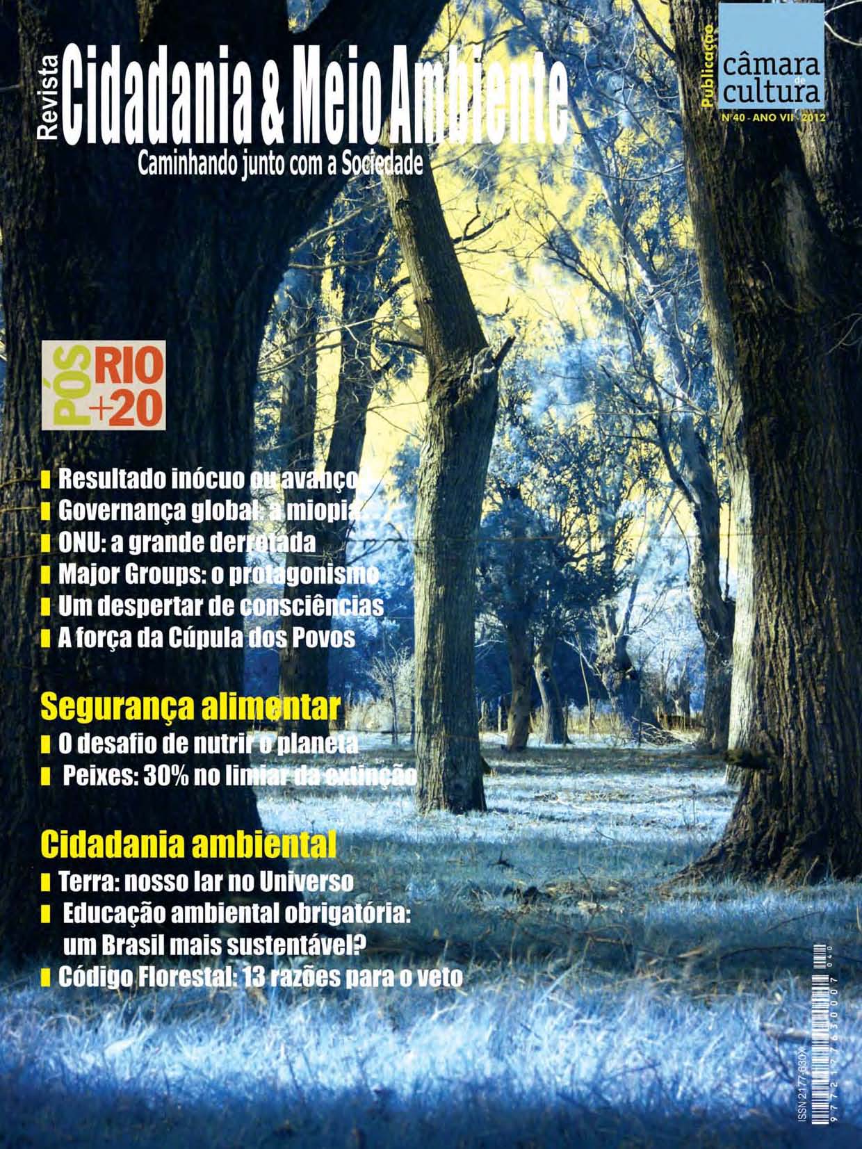 Capa da edição n° 40 da Revista Cidadania e Meio Ambiente
