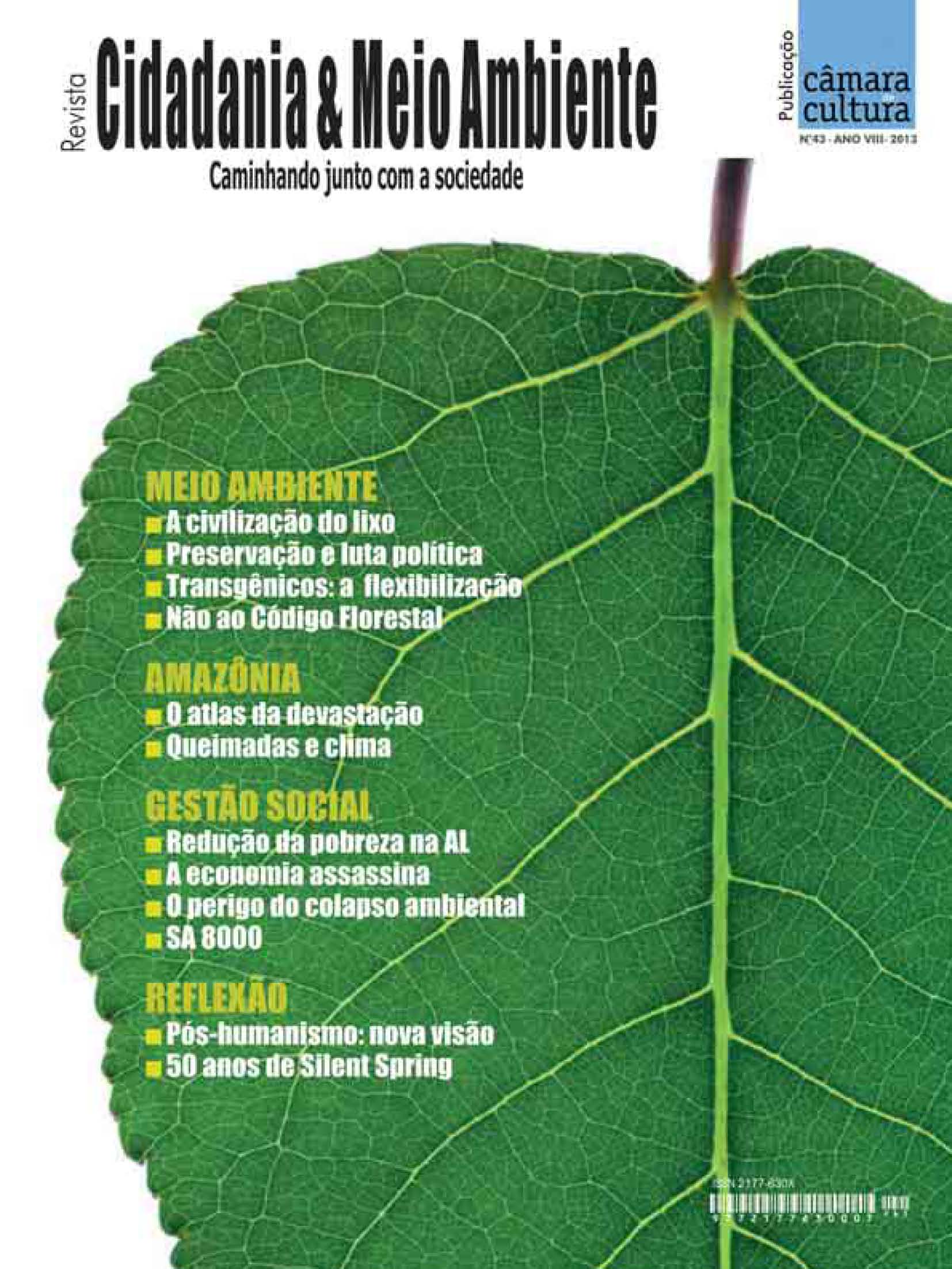 Capa da Edição n° 43 da revista Cidadania & Meio Ambiente