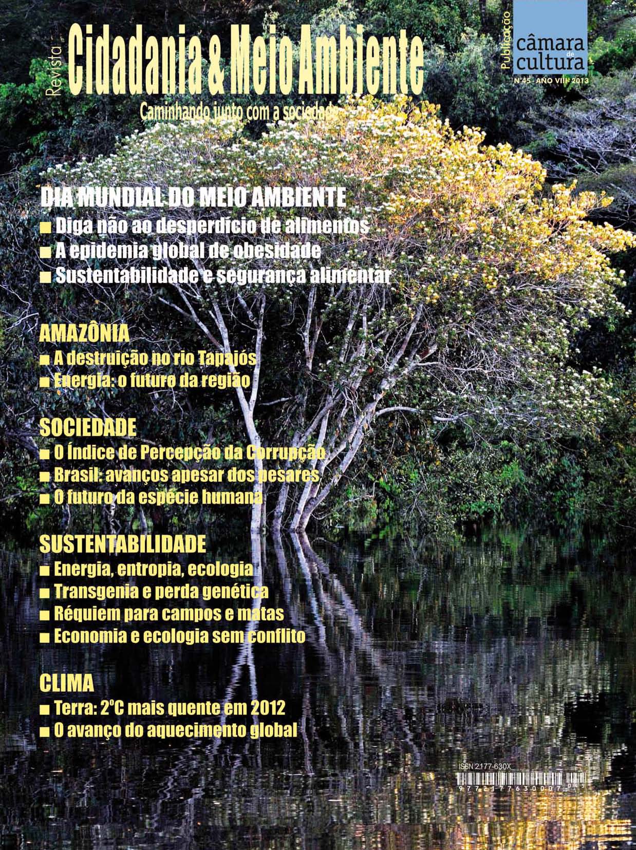 Capa da Edição n° 45 da revista Cidadania & Meio Ambiente