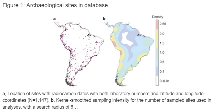 archaeological sites in database