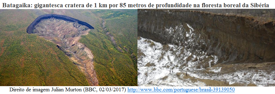 batagaika, gigantesca cratera na floresta boreal da Sibéria