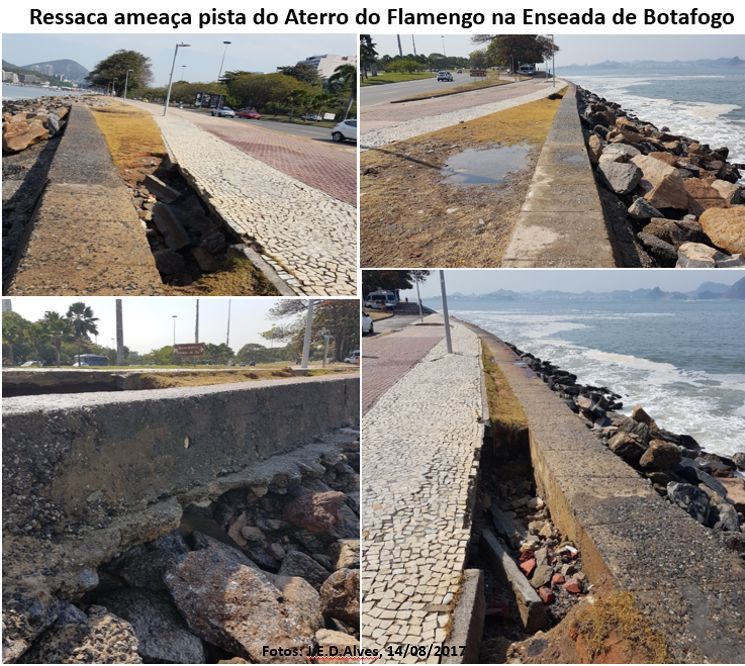 Ressaca danifica trecho da Enseada de Botafogo, artigo de José Eustáquio Diniz Alves