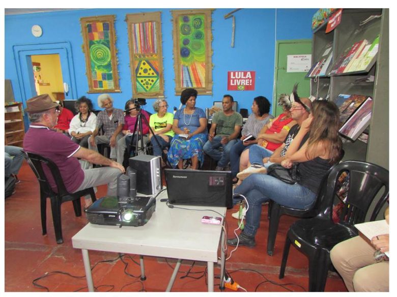 Foto 1: Roda de Conversa no CEDEFES sobre: “Povo Indígena Kaxixó: retrospectiva de um processo de luta”. Foto: A. Baeta