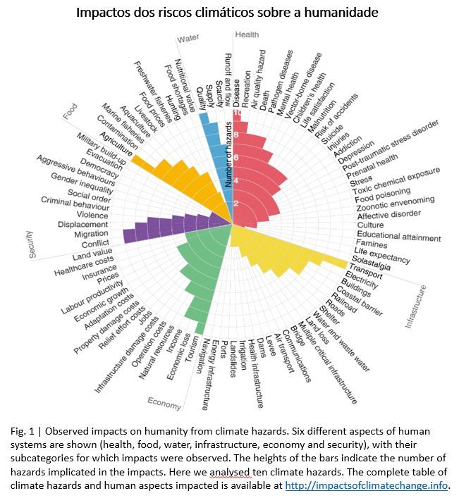 impactos dos riscos climÃ¡ticos sobre a humanidade