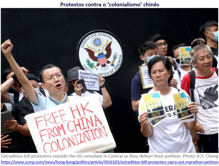Hong Kong: protestos contra o colonialismo chinês