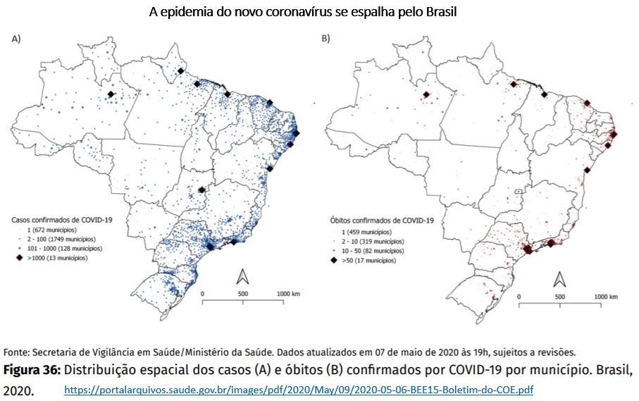 a epidemia do novo coronavirus se espalha pelo brasil