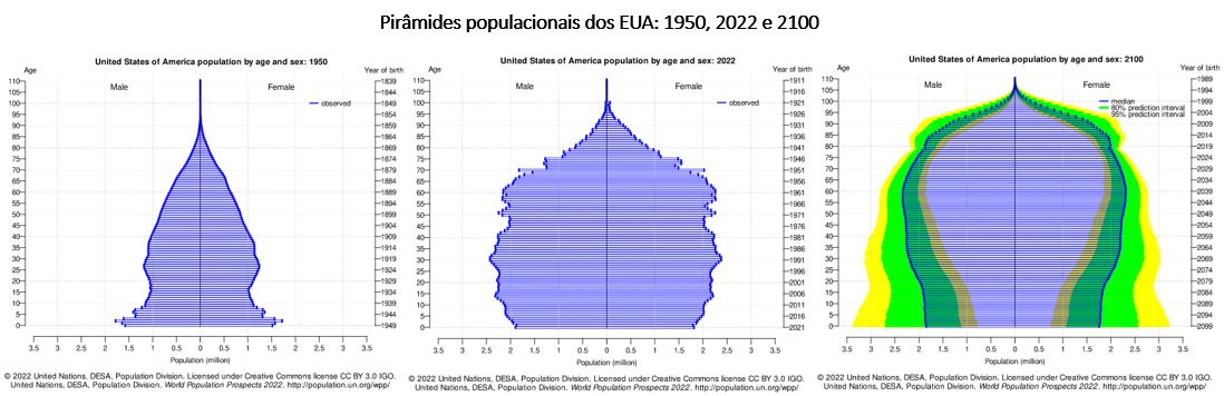 pirâmides populacionais eua