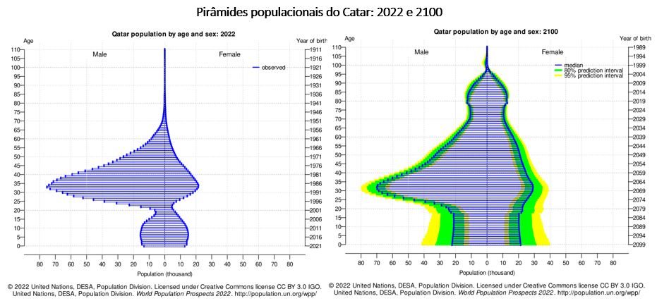 pirâmides populacionais do catar