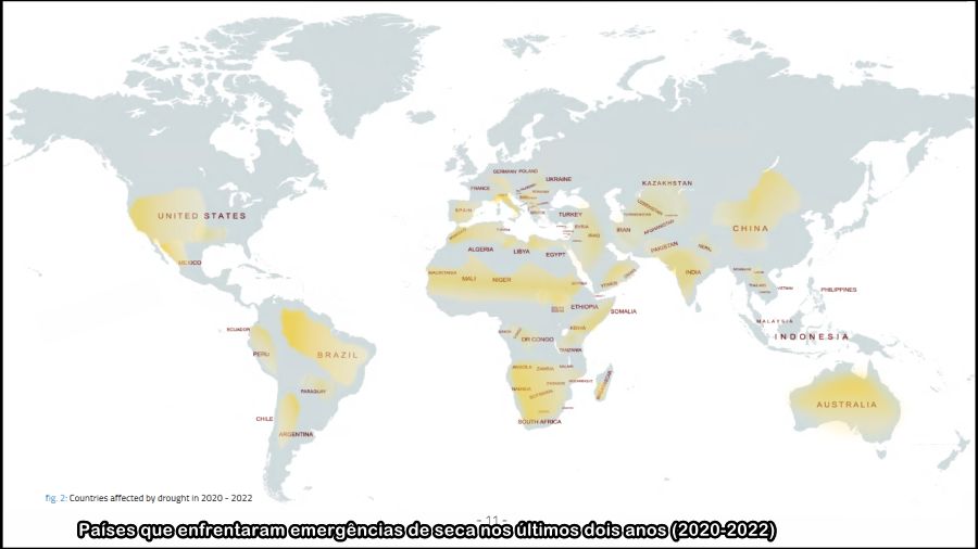 países que enfrentaram emergências de seca nos últimos dois anos