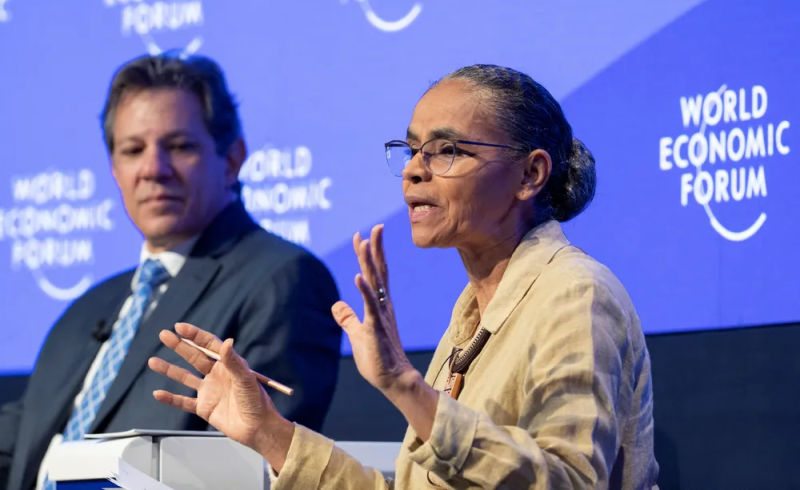 Marina Silva e Haddad em Davos
