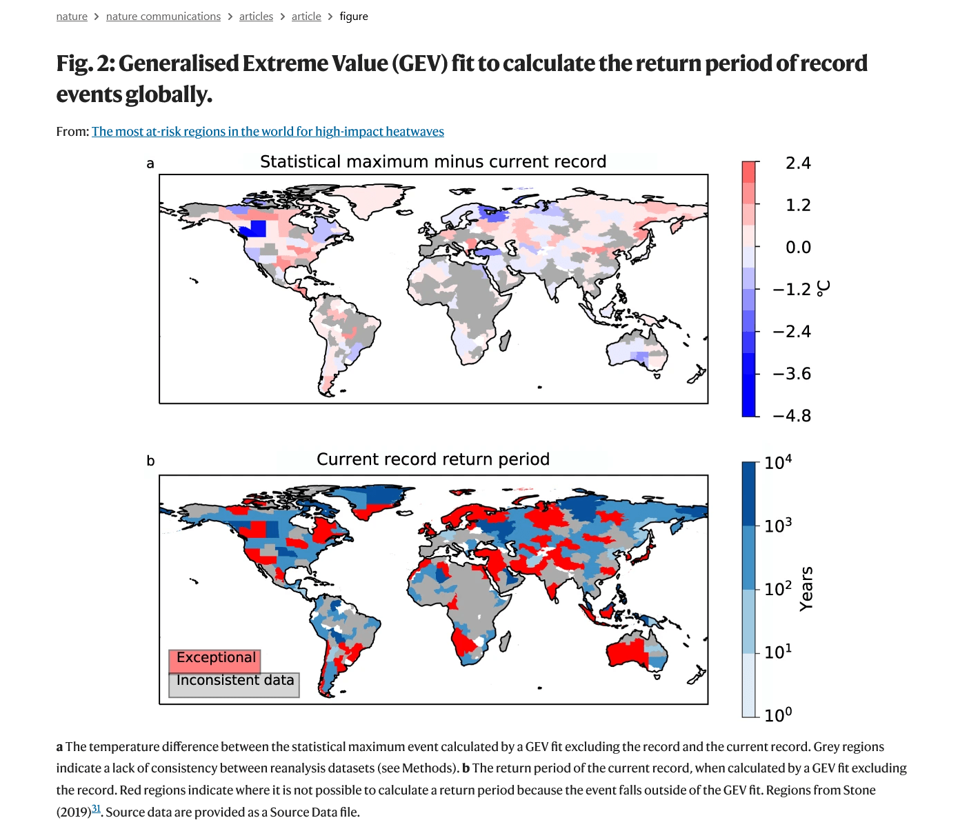 as regiões do mundo com maior risco de ondas de calor de alto impacto
