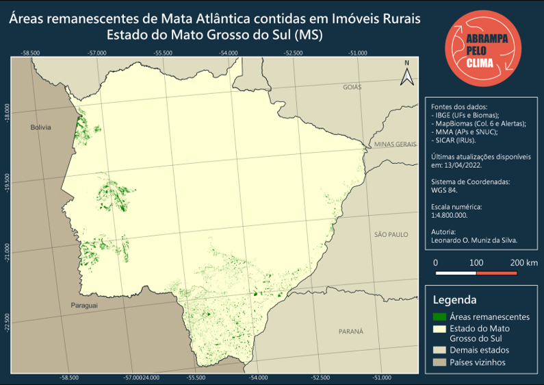 Áreas remanescentes da mata atlântica ms