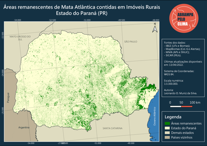 Áreas remanescentes da mata atlântica pr