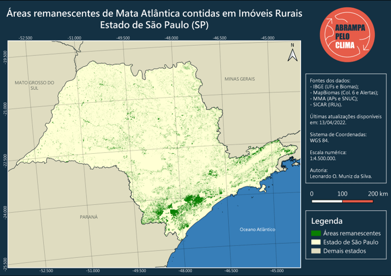 Áreas remanescentes da mata atlântica sp