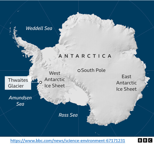 mapa da Antártida ocidental