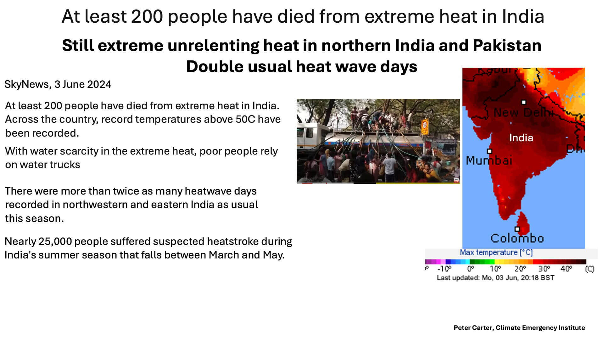 Delhi enfrenta temperaturas recordes