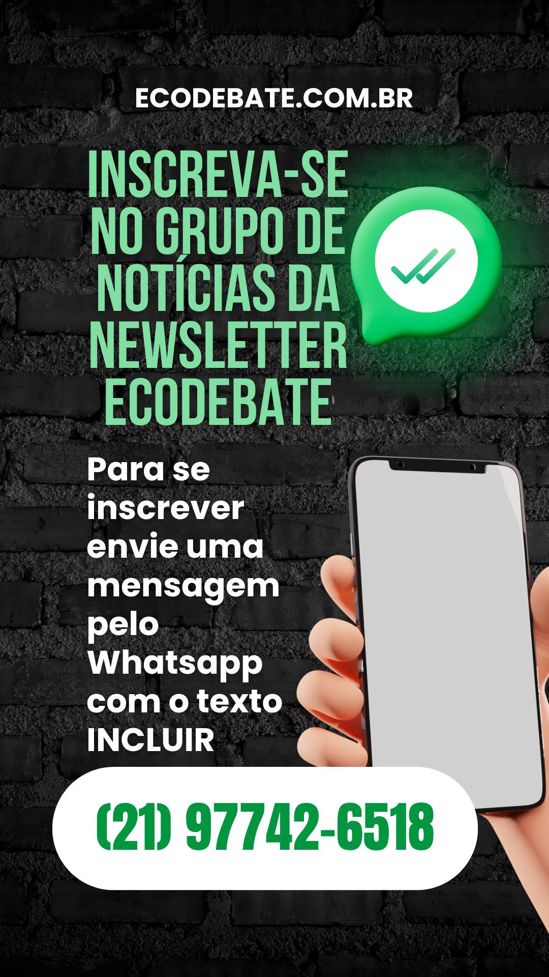 Grupo de notícias do EcoDebate no Whatsapp