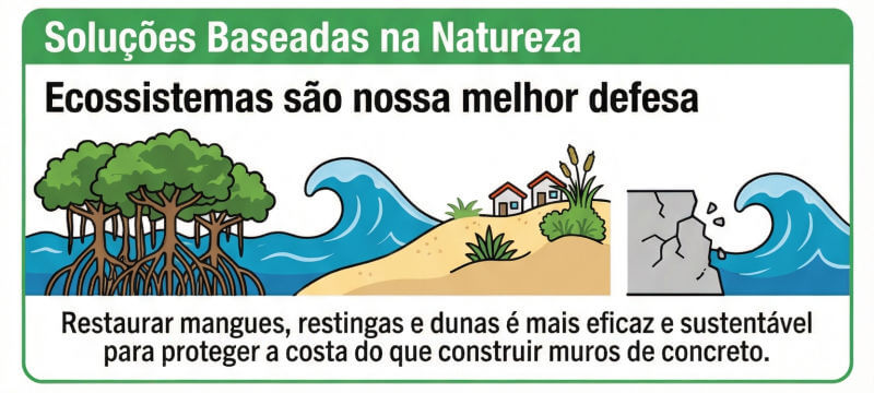 Aumento do nível do mar - Soluções baseadas na natureza Ecossistemas são nossa melhor defesa
